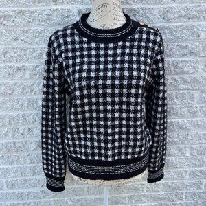 Philosphy black and white sweater size Large